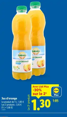 Lidl Jus d'orange offre