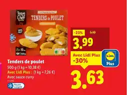 Lidl Tenders de poulet offre