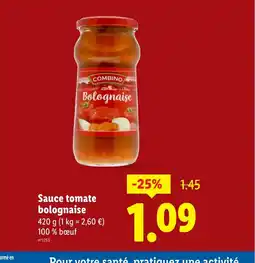 Lidl Sauce tomate bolognaise offre