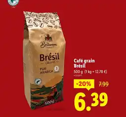 Lidl BRÉSIL Café grain Brésil offre