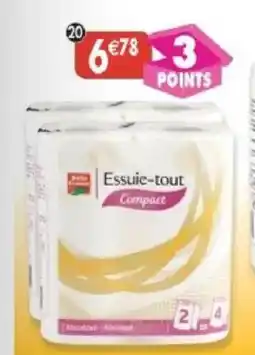 Maximo Lot de 2x2 rouleaux d'essuie-tout blanc compact offre