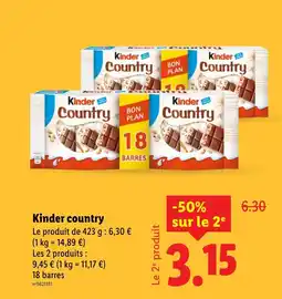 Lidl KINDER country offre