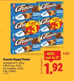 Lidl GRANOLA Nappé Pocket offre