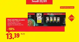 Lidl SHEBA mini filets en sauce offre