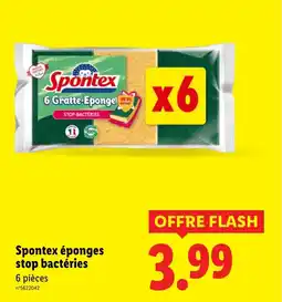 Lidl SPONTEX éponges stop bactéries 6 pièces offre