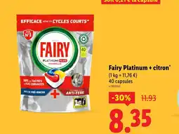 Lidl FAIRY Platinum +citron offre