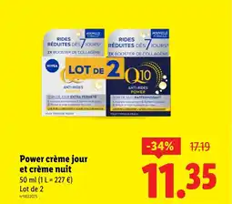 Lidl Power crème jour et crème nuit offre