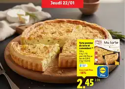 Lidl Tarte pomme de terre et camembert offre
