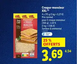 Lidl Croque-monsieur XXL offre