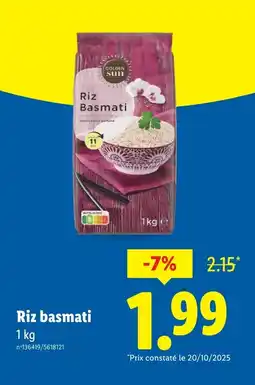Lidl Riz basmati offre