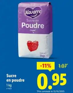 Lidl Sucre en poudre offre