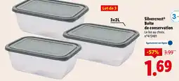 Lidl SILVERCREST Boîte de conservation Le lot au choix. n°472481 offre