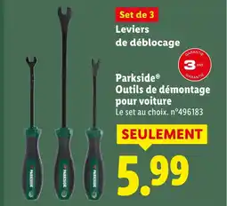 Lidl PARKSIDE Outils de démontage pour voiture offre