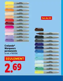 Lidl CRELANDO Marqueurs permanents offre