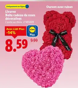 Lidl LIVARNO Boîte cadeau de roses décoratives offre