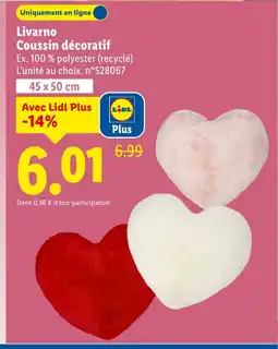 Lidl LIVARNO Coussin décoratif offre