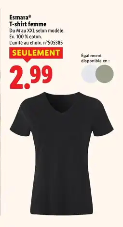 Lidl ESMARA T-shirt femme offre