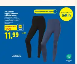 Lidl CRIVIT Legging technique Premium femme offre