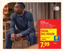 Lidl LIVERGY Sweat homme offre