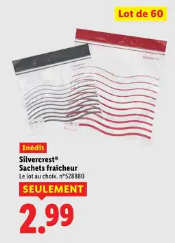Lidl SILVERCREST Sachets fraîcheur offre