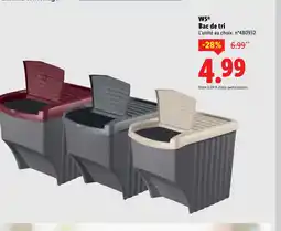 Lidl W5 Bac de tri offre
