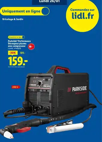 PARKSIDE Performance Découpeur plasma avec compresseur