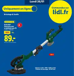 Lidl PARKSIDE Ponceuse mur et plafond sans fil offre