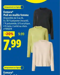 Lidl ESMARA Pull en maille femme offre