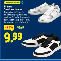 Lidl ESMARA Sneakers femme offre
