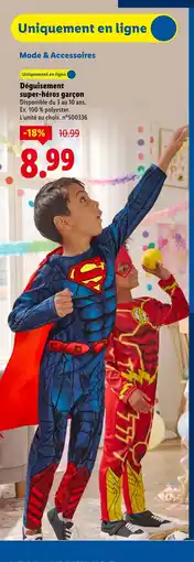 Lidl Déguisement super-héros garçon offre