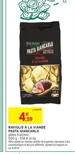 Intermarché Hyper Raviolis à la viande pasta giancarlo offre