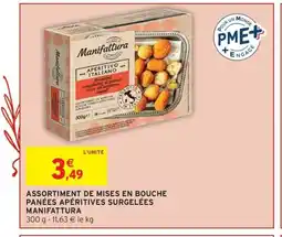 Intermarché Hyper MANIFATTURA Assortiment de mises en bouche panées apéritives surgelées offre