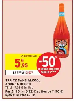 Intermarché Hyper ANDREA BERRO Spritz sans alcool offre