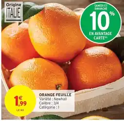 Intermarché Hyper Orange feuille offre