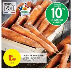 Intermarché Hyper Carotte non lavée offre