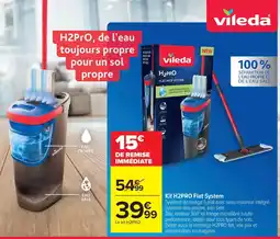 Carrefour VILEDA Kit H2PRO Flat System offre
