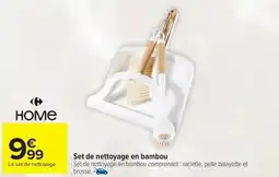 Carrefour Set de nettoyage en bambou offre