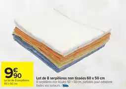 Carrefour Lot de 8 serpillères non tissées 60 x 50 cm offre