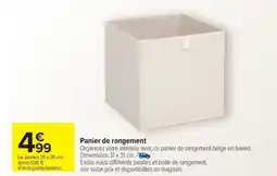 Carrefour Panier de rangement offre