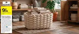 Carrefour Panier en corde de coton rectangulaire offre