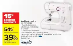 Carrefour Machine à coudre offre