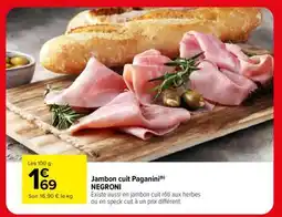 Carrefour Jambon cuit Paganini offre