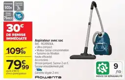 Carrefour ROWENTA Aspirateur avec sac offre