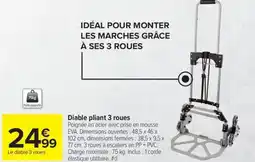 Carrefour Diable pliant 3 roues offre