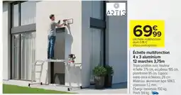 Carrefour ARTIS Échelle multifonction 4 x 3 aluminium 12 marches 3,75m offre
