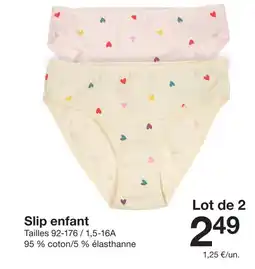Zeeman Slip enfant offre