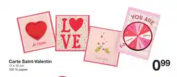 Zeeman Carte Saint-Valentin offre