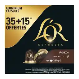 Carrefour L'or espresso capsules de café offre