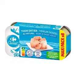 Carrefour Carrefour classic thon entier au naturel maxi pack offre