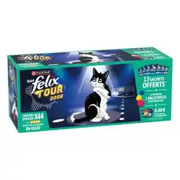 Carrefour Felix purina sachet pour chat tendre effilés en gelée offre